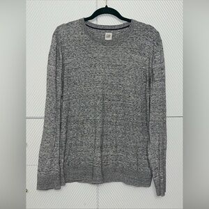 Men’s Size Large Gap Sweater Thin Long Sleeve Pullover Gray